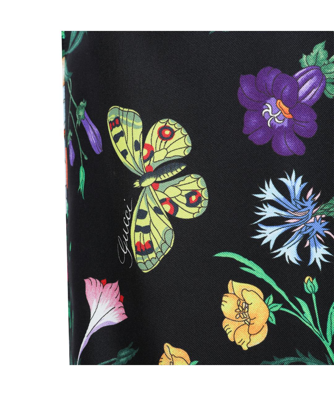 GUCCI Мульти шелковые брюки широкие, фото 3