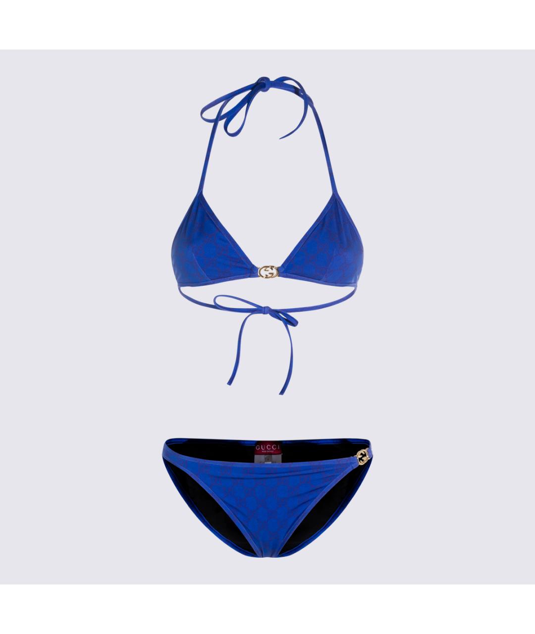 GUCCI Синий синтетический купальник, фото 2