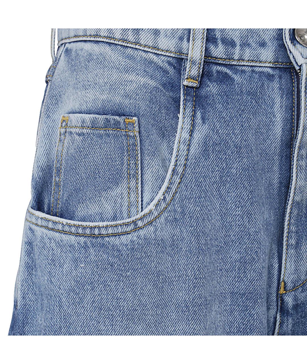 MAISON MARGIELA Синие хлопковые прямые джинсы, фото 4