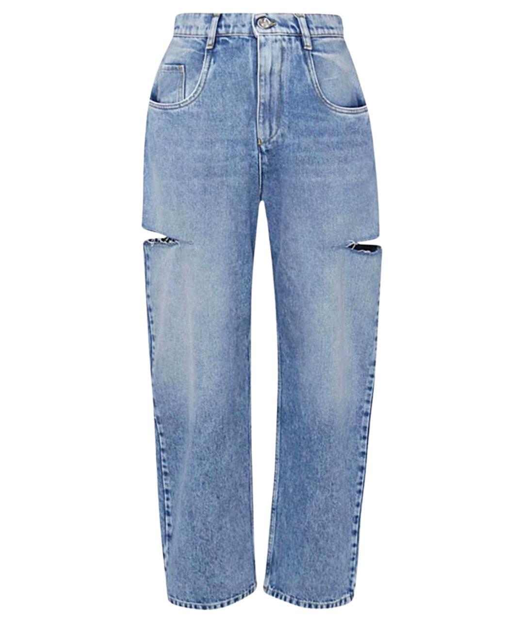 MAISON MARGIELA Синие хлопковые прямые джинсы, фото 1