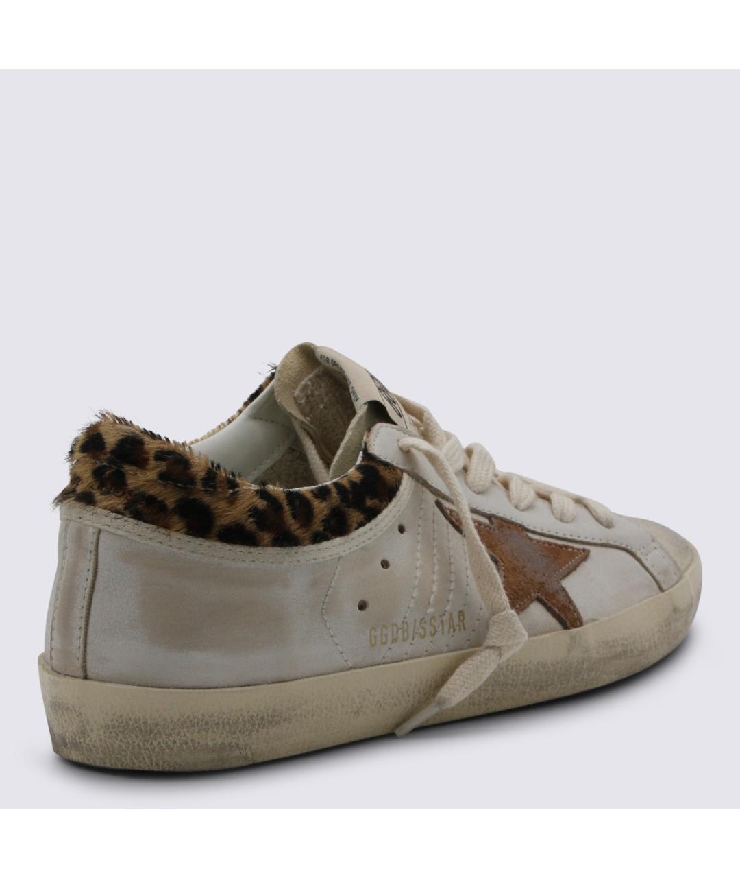 GOLDEN GOOSE DELUXE BRAND Бежевые кожаные кеды, фото 4