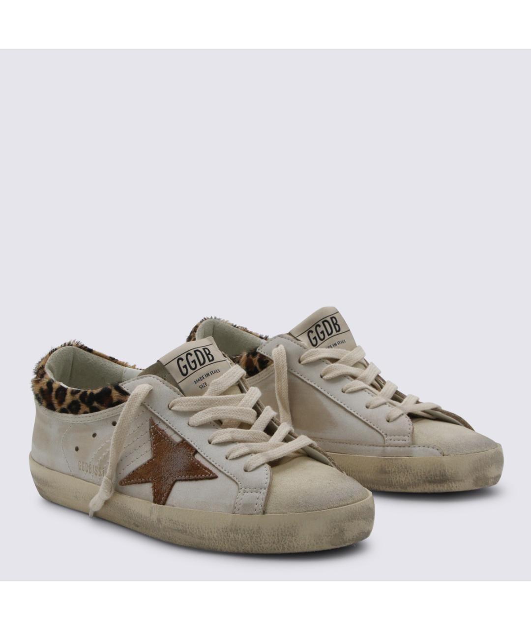 GOLDEN GOOSE DELUXE BRAND Бежевые кожаные кеды, фото 3