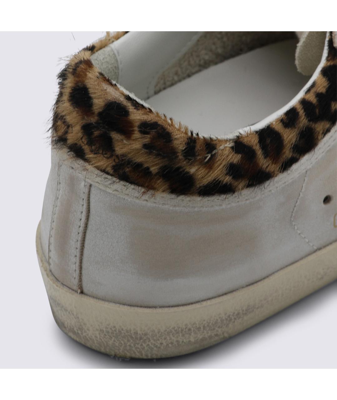 GOLDEN GOOSE DELUXE BRAND Бежевые кожаные кеды, фото 5