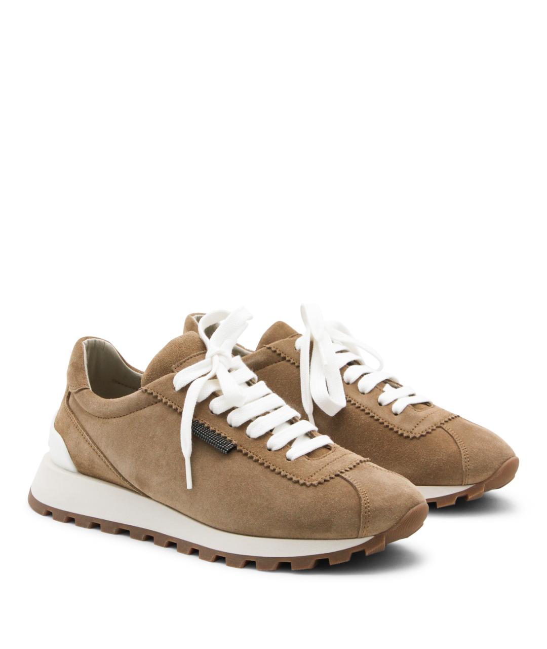 BRUNELLO CUCINELLI Коричневые замшевые кроссовки, фото 2