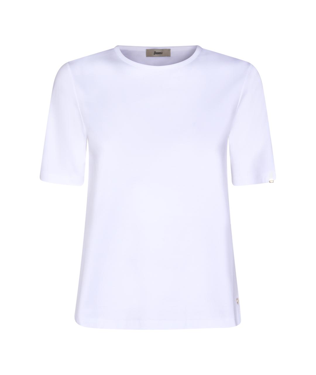 HERNO Белая хлопковая футболка, фото 1