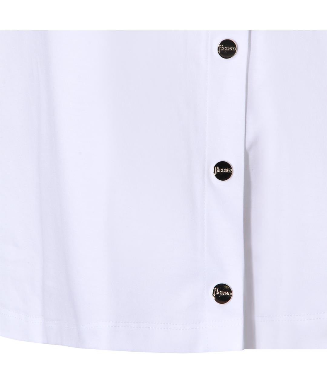 HERNO Белая хлопковая футболка, фото 3