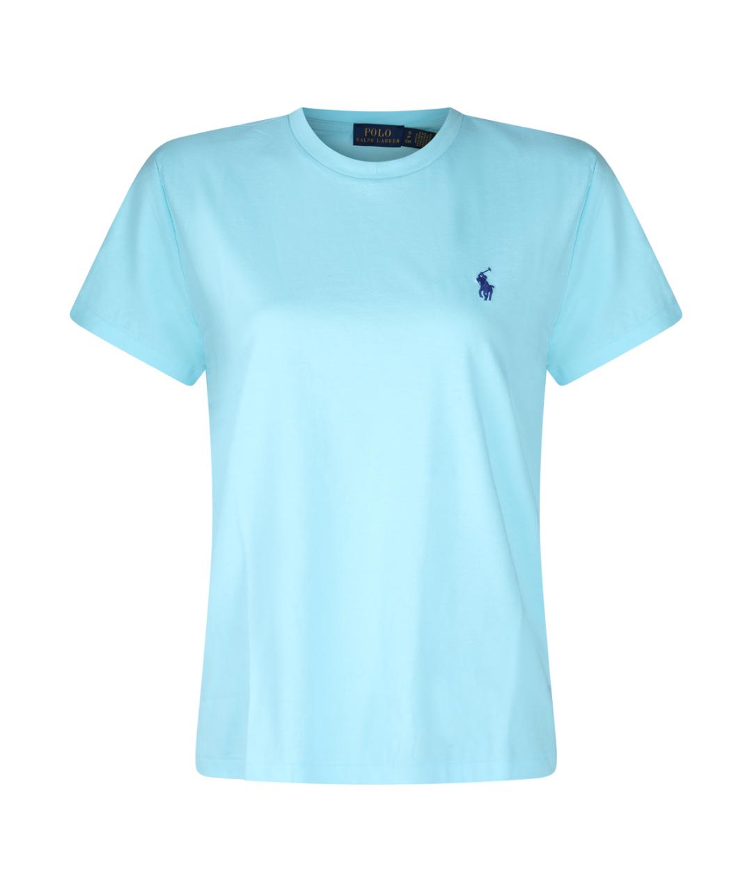 POLO RALPH LAUREN Бирюзовая хлопковая футболка, фото 1