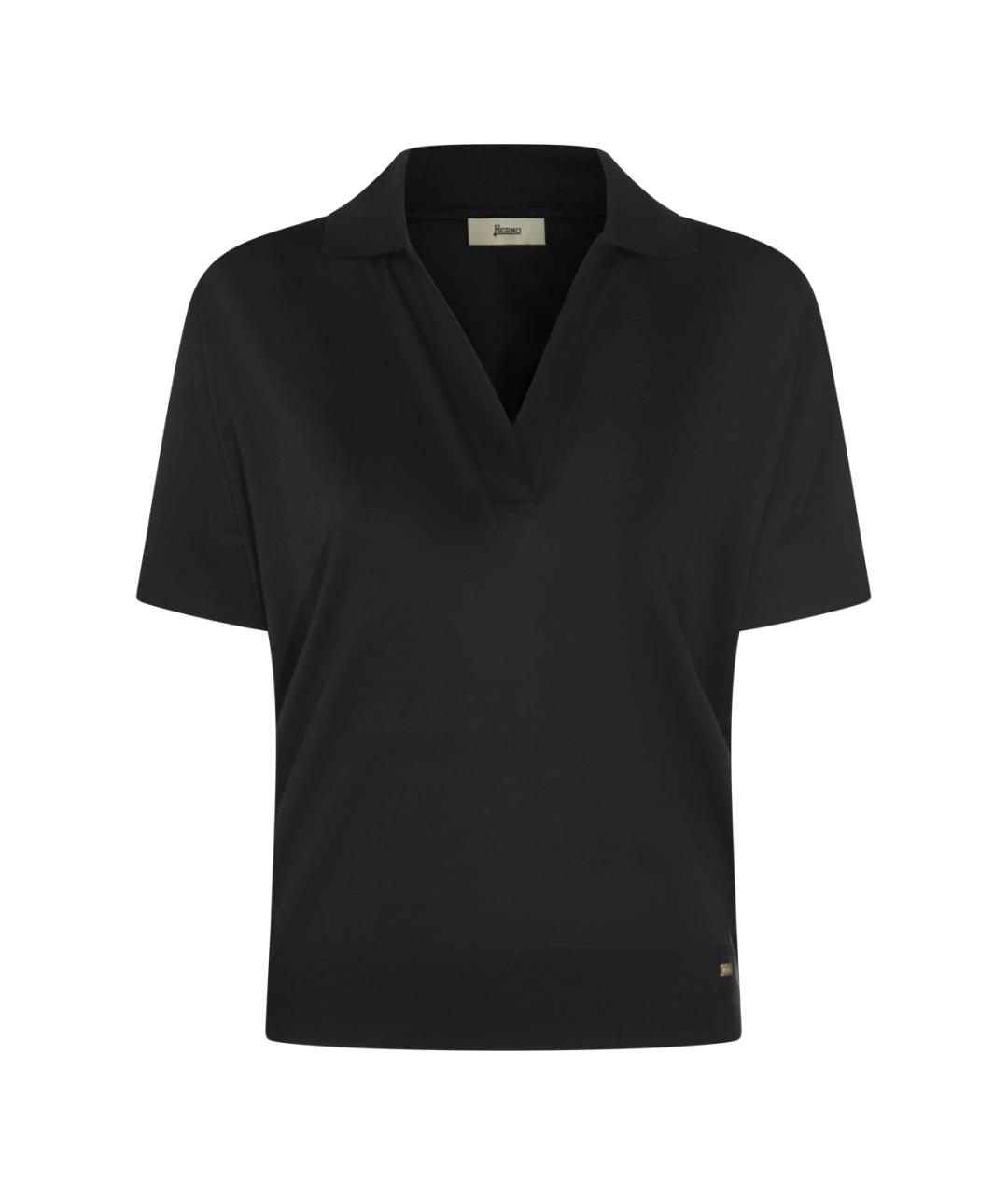 HERNO Темно-синяя футболка, фото 1