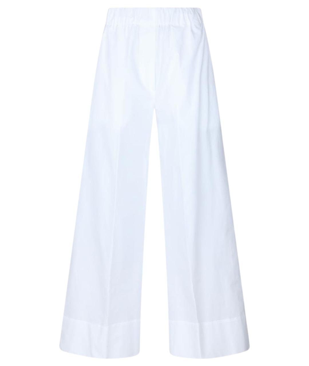 ANTONELLI FIRENZE Белые хлопко-эластановые прямые брюки, фото 1