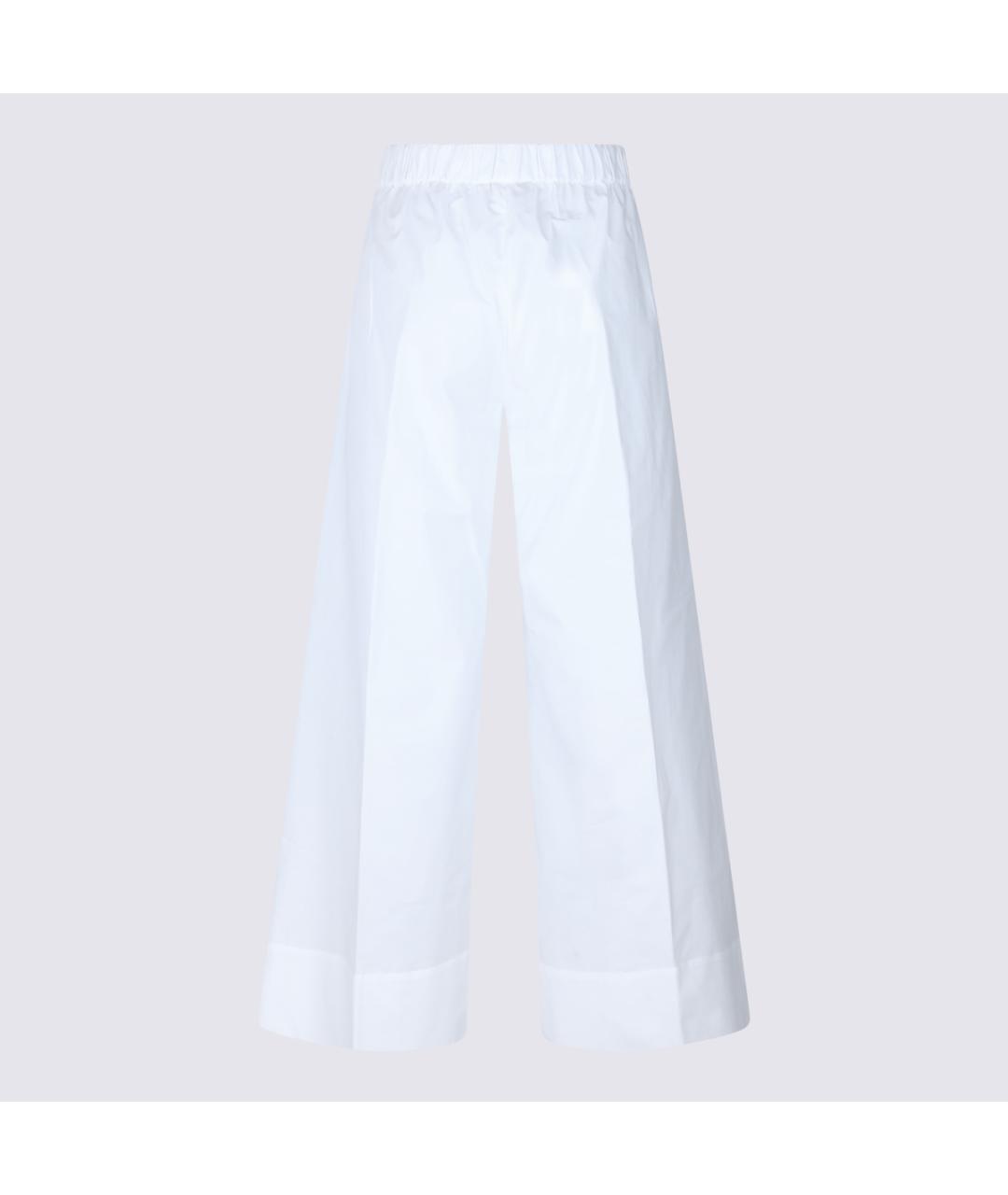 ANTONELLI FIRENZE Белые хлопко-эластановые прямые брюки, фото 3