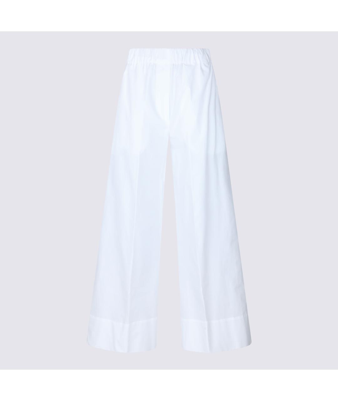 ANTONELLI FIRENZE Белые хлопко-эластановые прямые брюки, фото 2