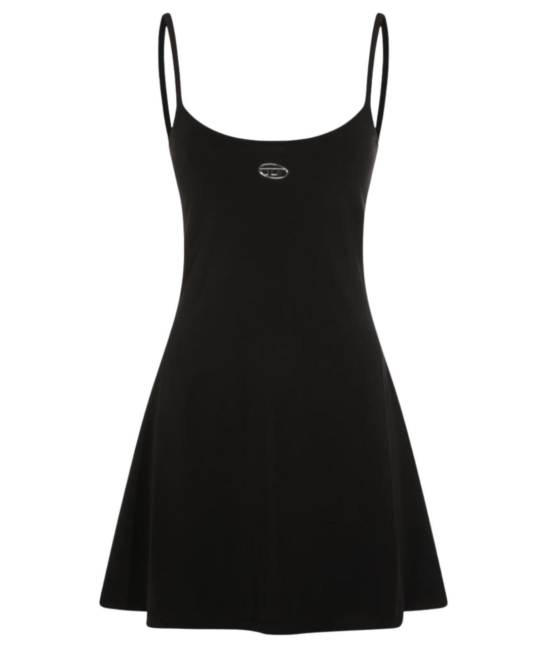 DIESEL Черное хлопковое повседневное платье, фото 1