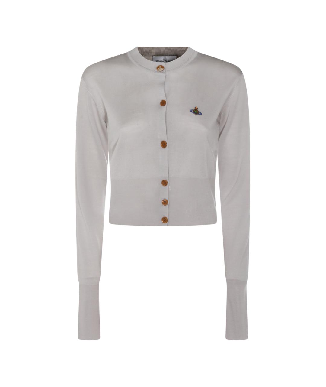 VIVIENNE WESTWOOD Серый шерстяной кардиган, фото 4