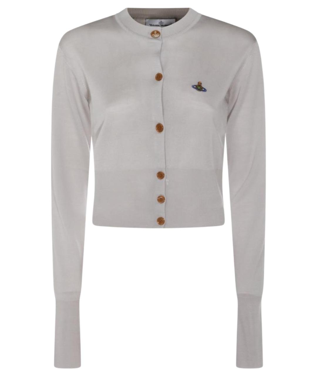 VIVIENNE WESTWOOD Серый шерстяной кардиган, фото 1