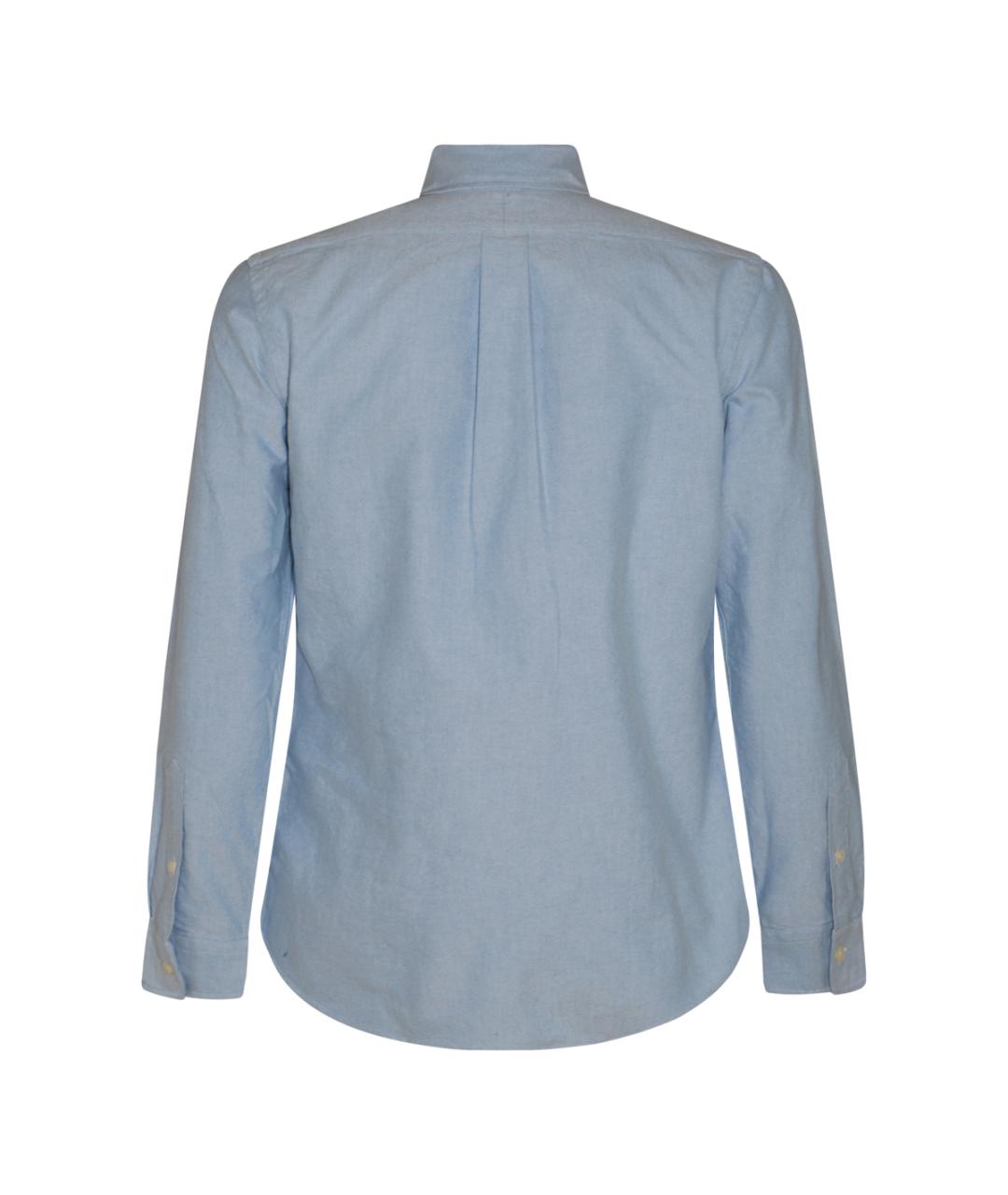 POLO RALPH LAUREN Голубая хлопковая кэжуал рубашка, фото 2