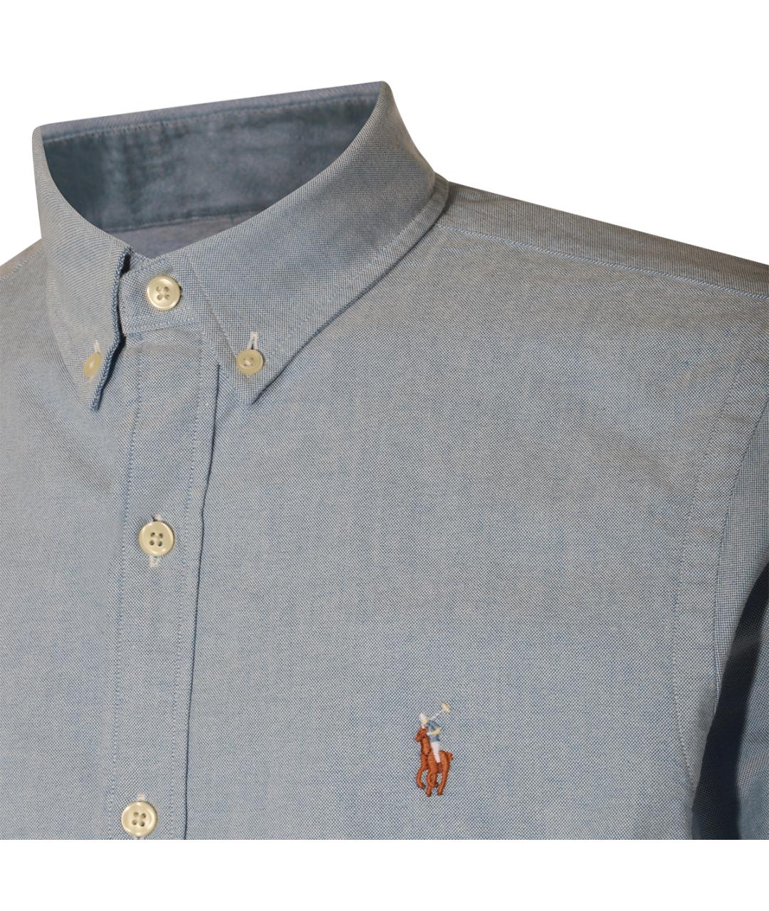 POLO RALPH LAUREN Голубая хлопковая кэжуал рубашка, фото 3