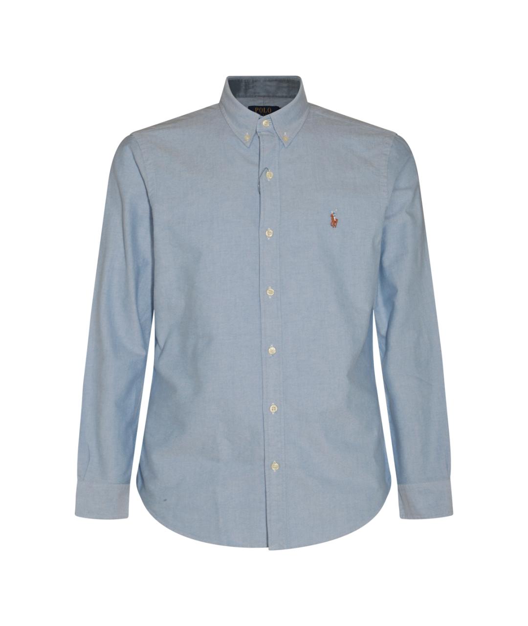 POLO RALPH LAUREN Голубая хлопковая кэжуал рубашка, фото 1