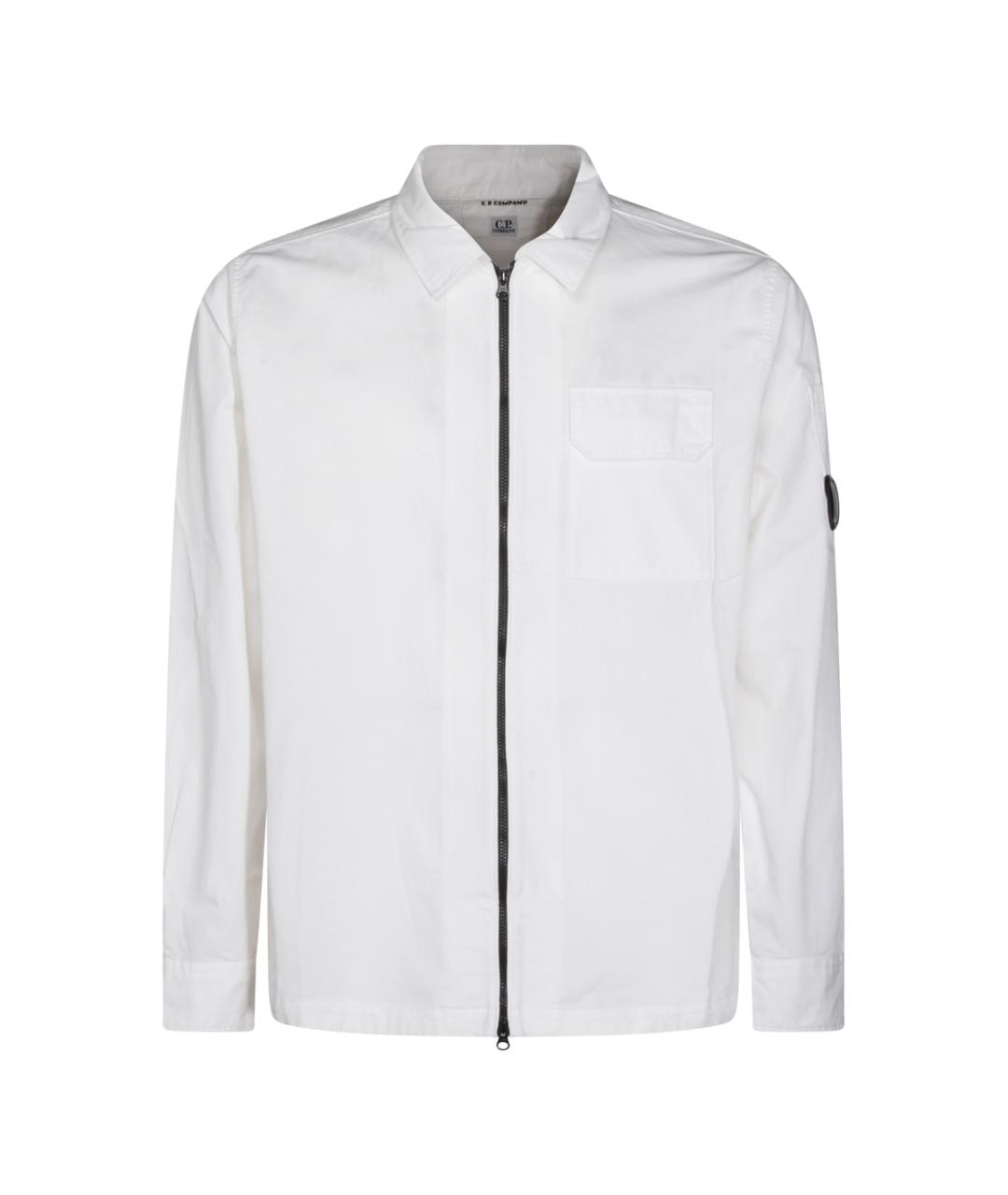 CP COMPANY Белая хлопковая кэжуал рубашка, фото 1