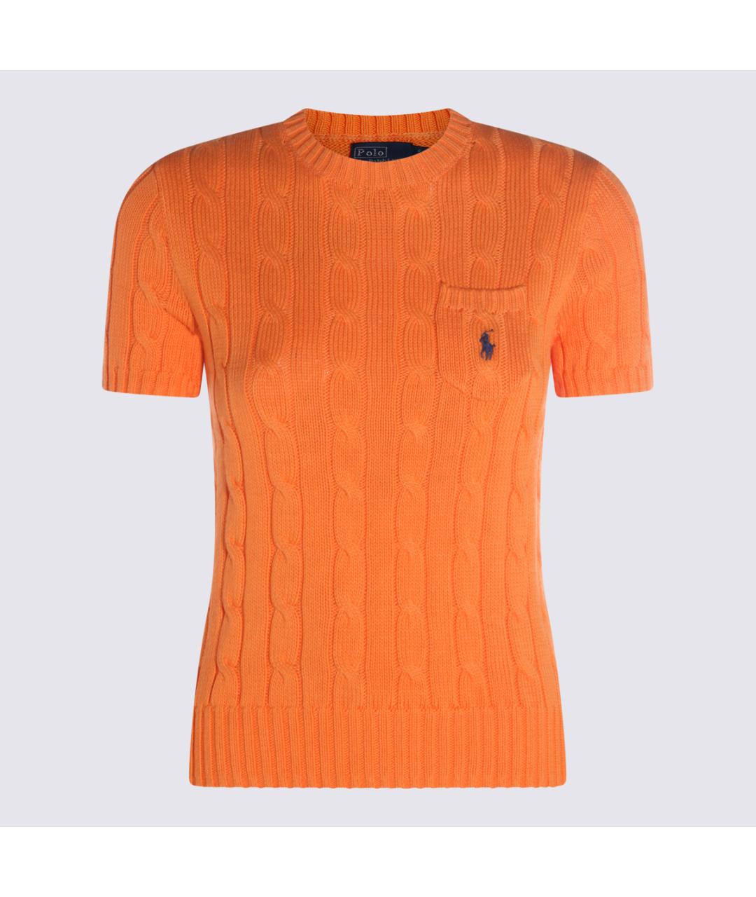 POLO RALPH LAUREN Оранжевый хлопковый джемпер / свитер, фото 2