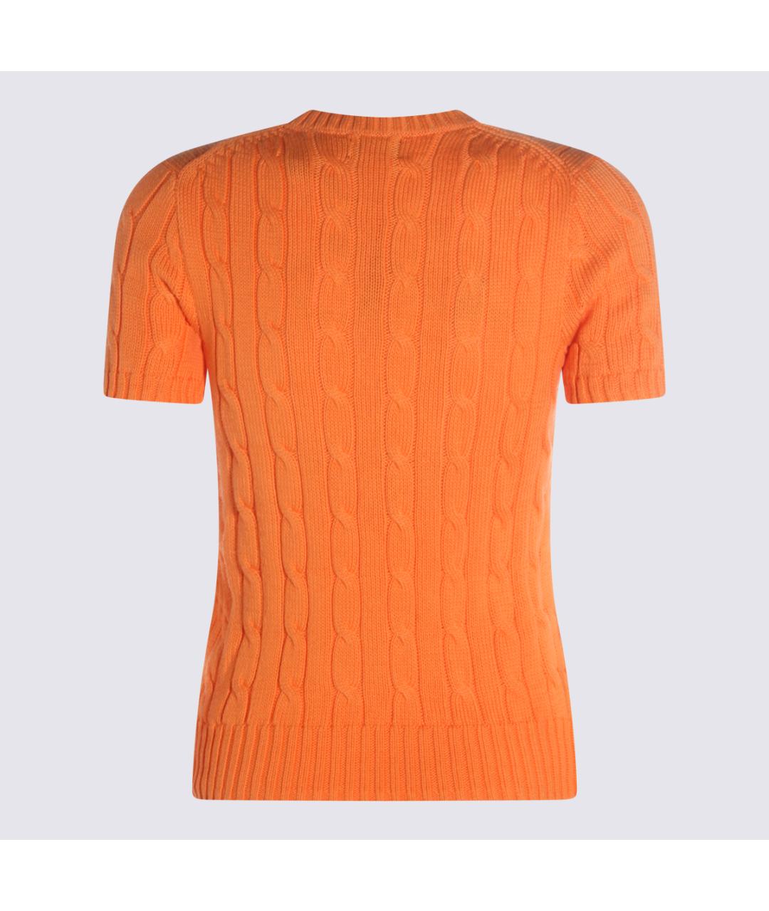 POLO RALPH LAUREN Оранжевый хлопковый джемпер / свитер, фото 3