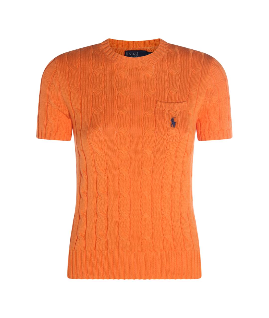 POLO RALPH LAUREN Оранжевый хлопковый джемпер / свитер, фото 1