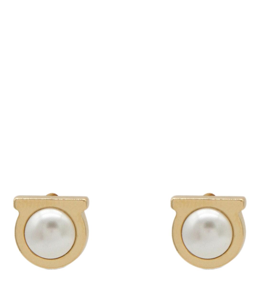 FERRAGAMO Золотые металлические серьги, фото 1