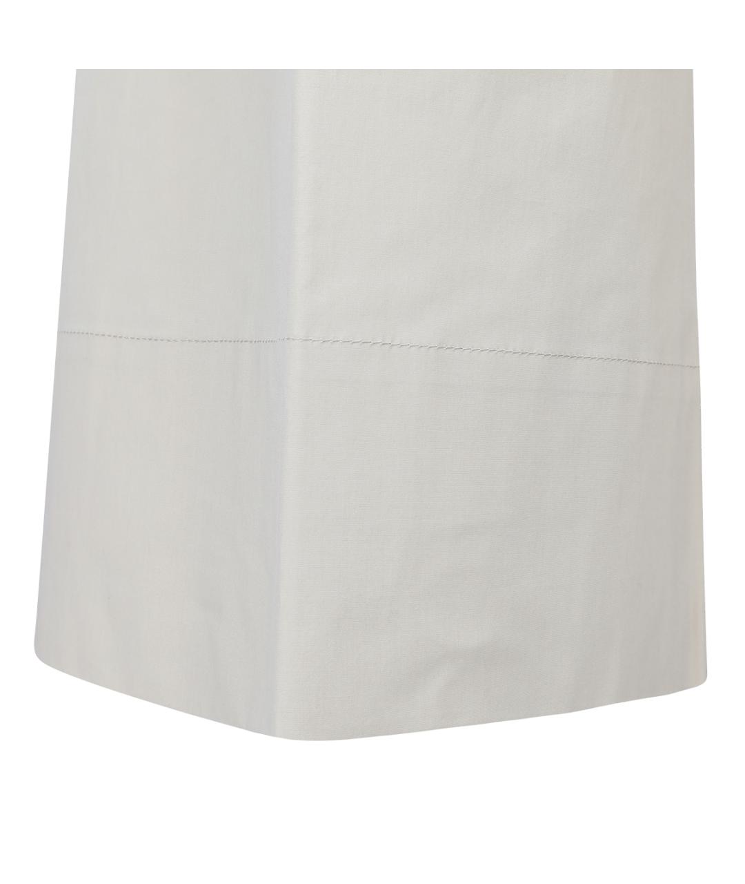 ANTONELLI FIRENZE Бежевые хлопко-эластановые прямые брюки, фото 8