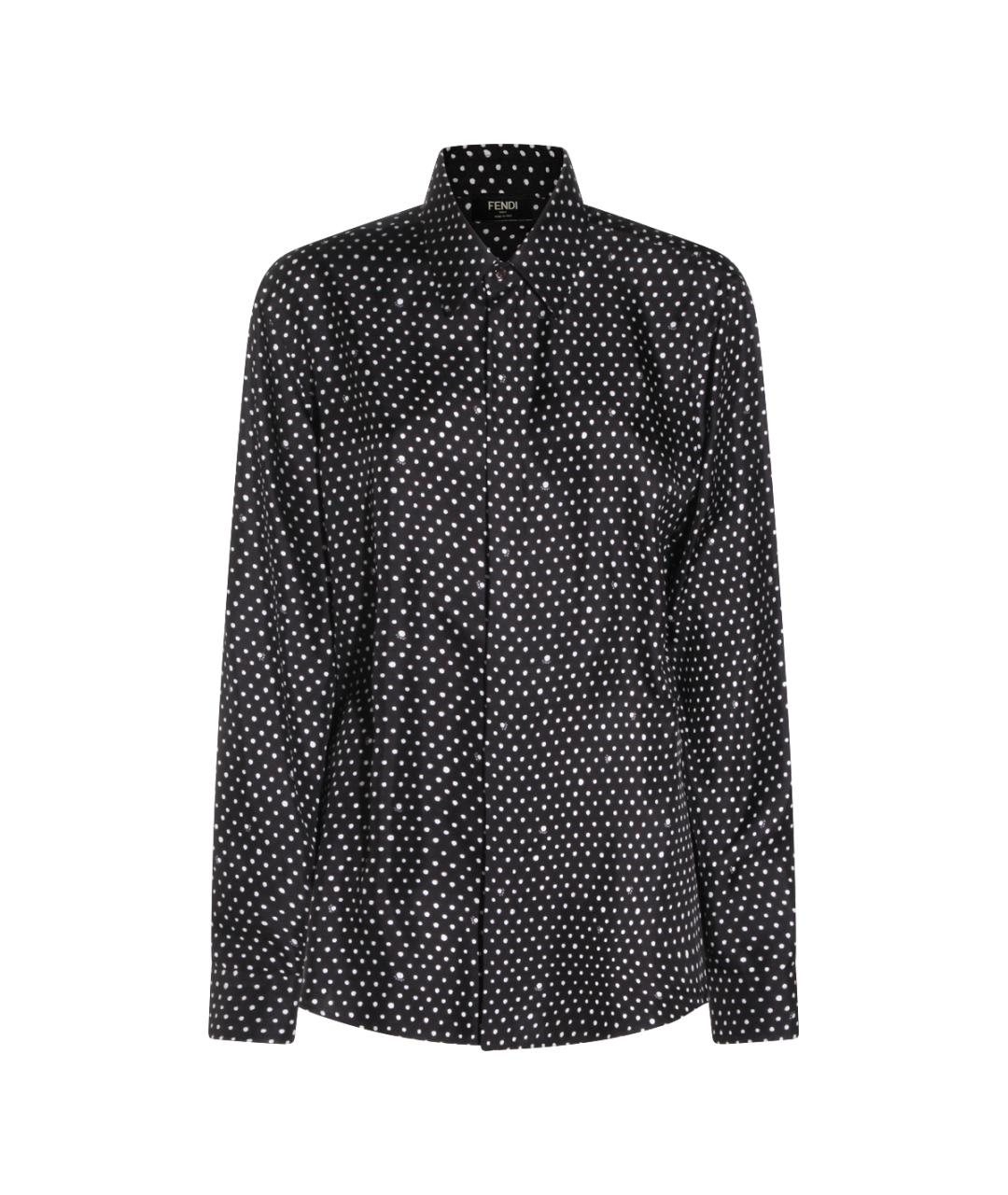 FENDI Черная шелковая кэжуал рубашка, фото 1