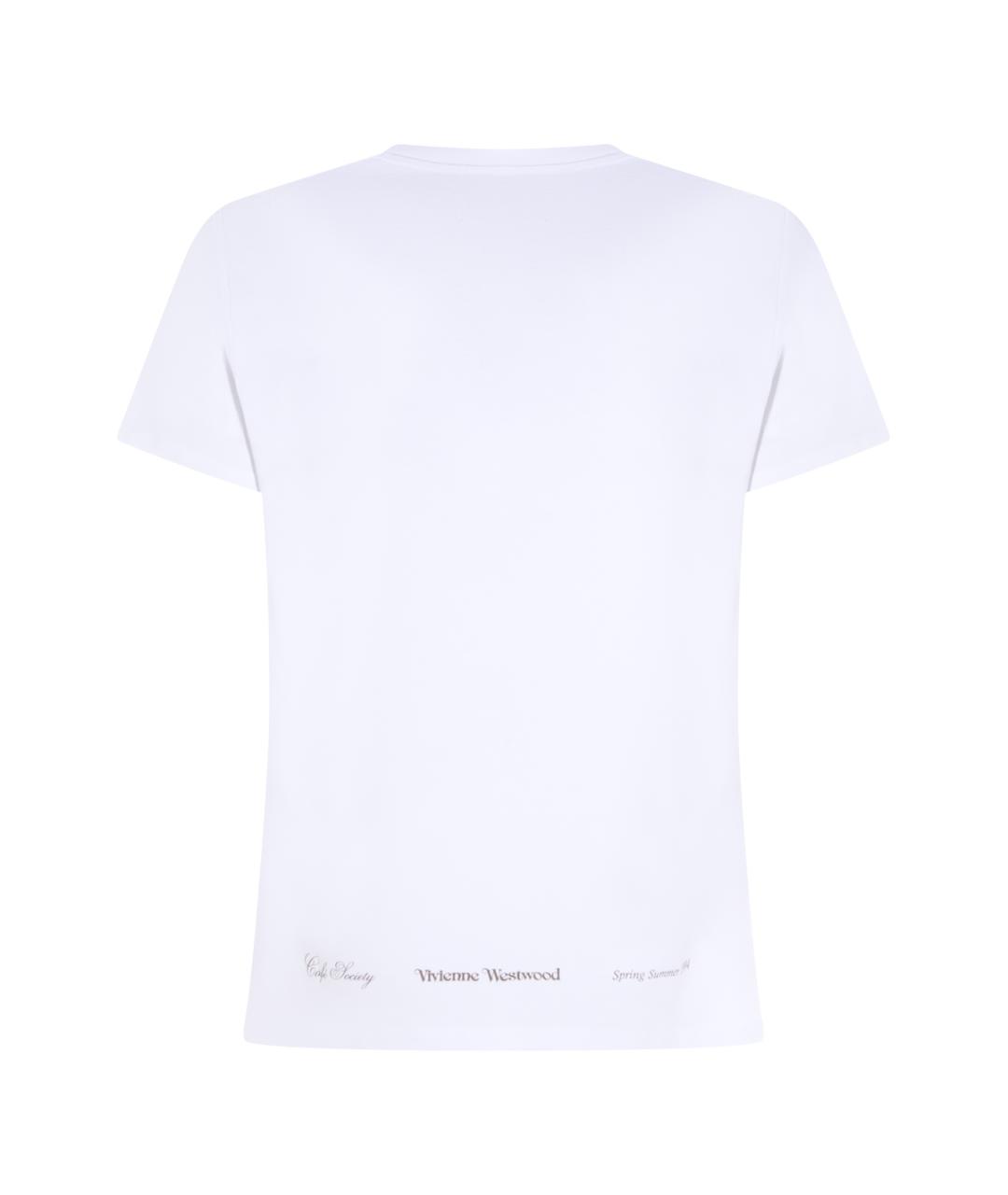 VIVIENNE WESTWOOD Белая хлопковая футболка, фото 2
