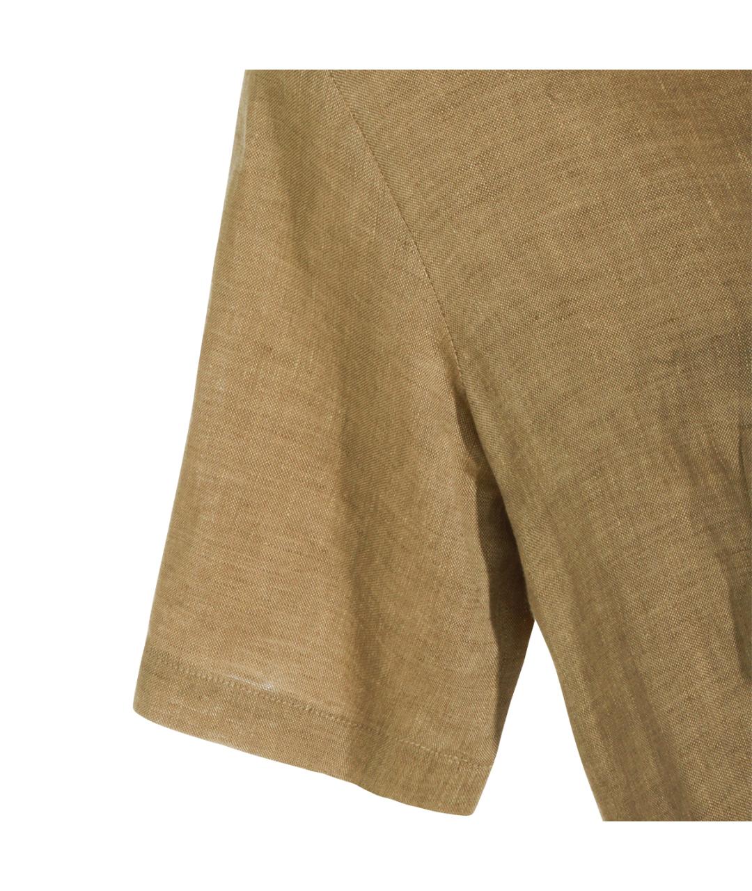 ANTONELLI FIRENZE Бежевое льняное повседневное платье, фото 3