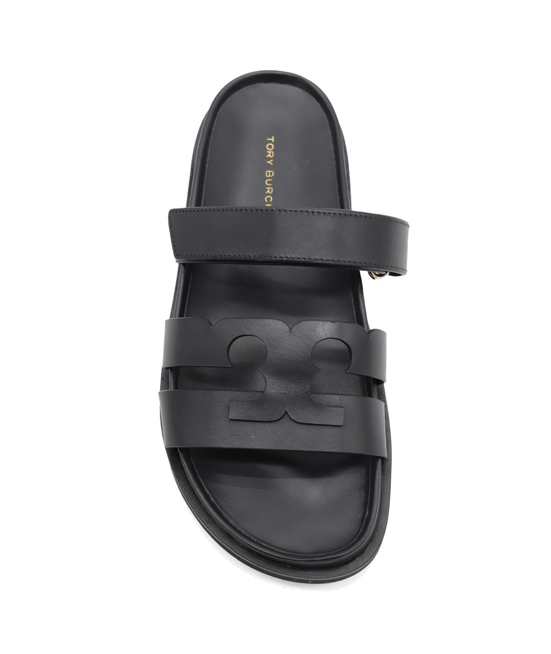 TORY BURCH Черные кожаные сандалии, фото 4