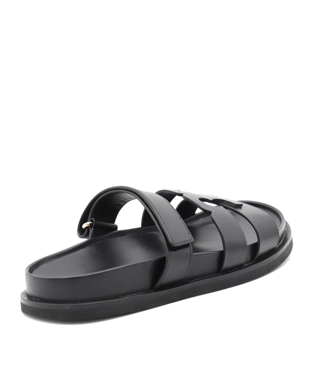 TORY BURCH Черные кожаные сандалии, фото 3