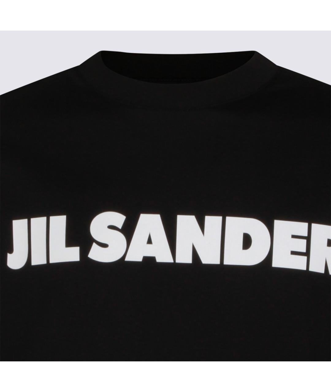 JIL SANDER Черная хлопковая футболка, фото 4
