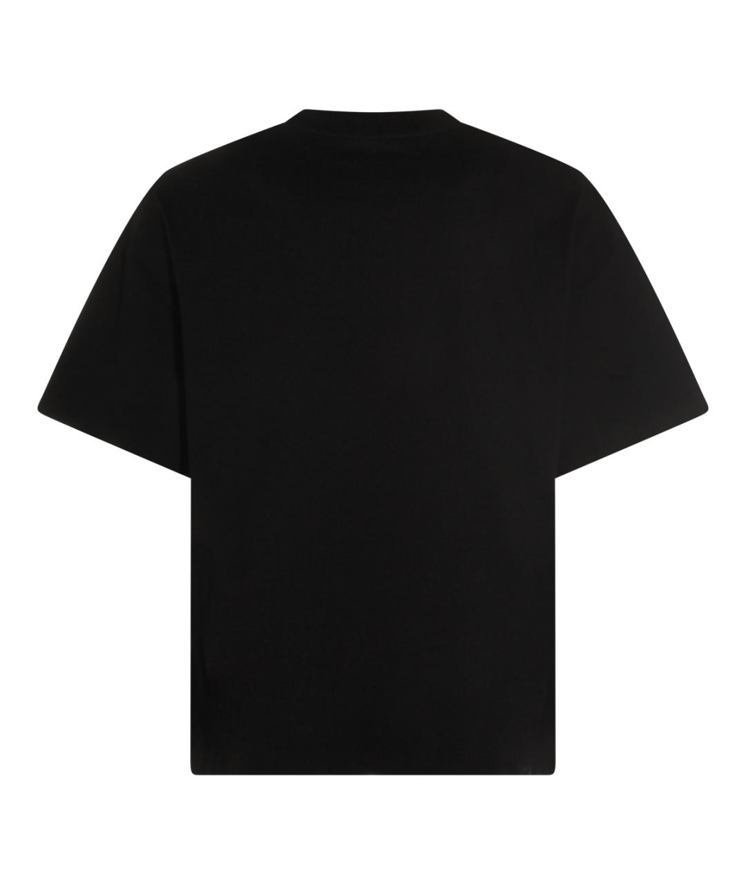 JIL SANDER Черная хлопковая футболка, фото 2