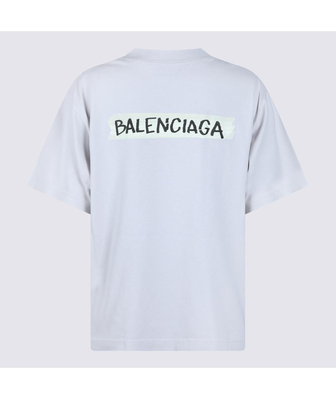 BALENCIAGA Белая хлопковая футболка, фото 3