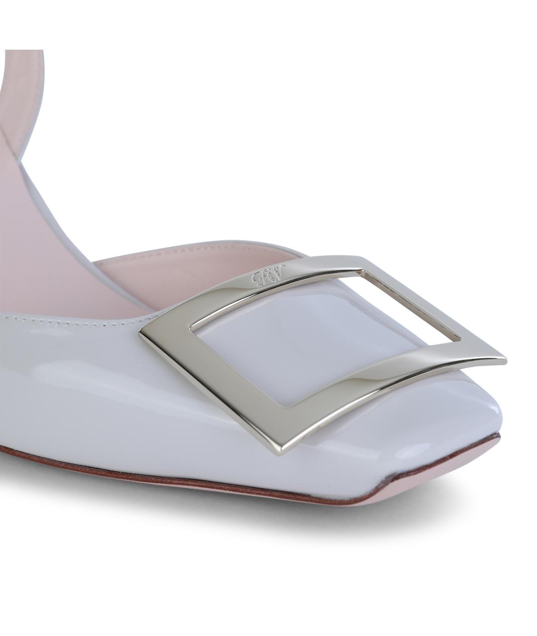 ROGER VIVIER Белые туфли из лакированной кожи, фото 4