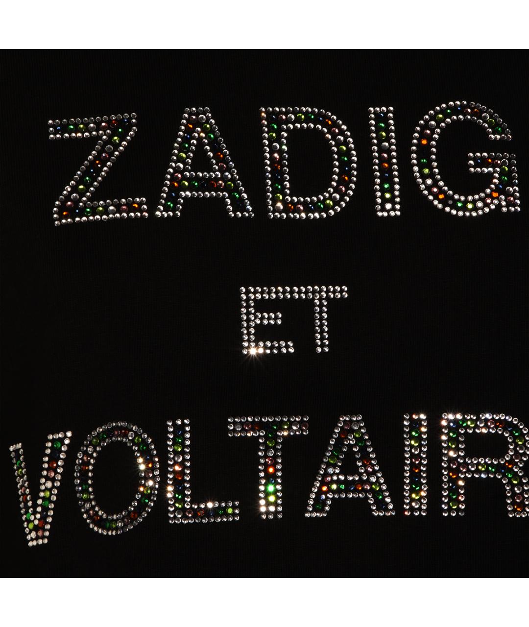 ZADIG & VOLTAIRE Черная хлопковая футболка, фото 3