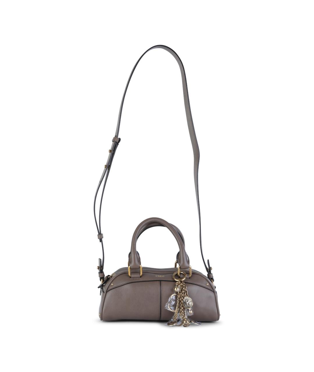 CHLOE Серая кожаная сумка тоут, фото 1
