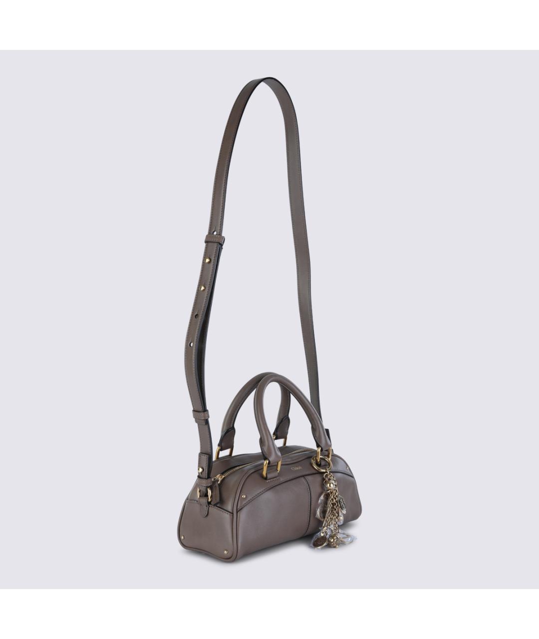 CHLOE Серая кожаная сумка тоут, фото 3