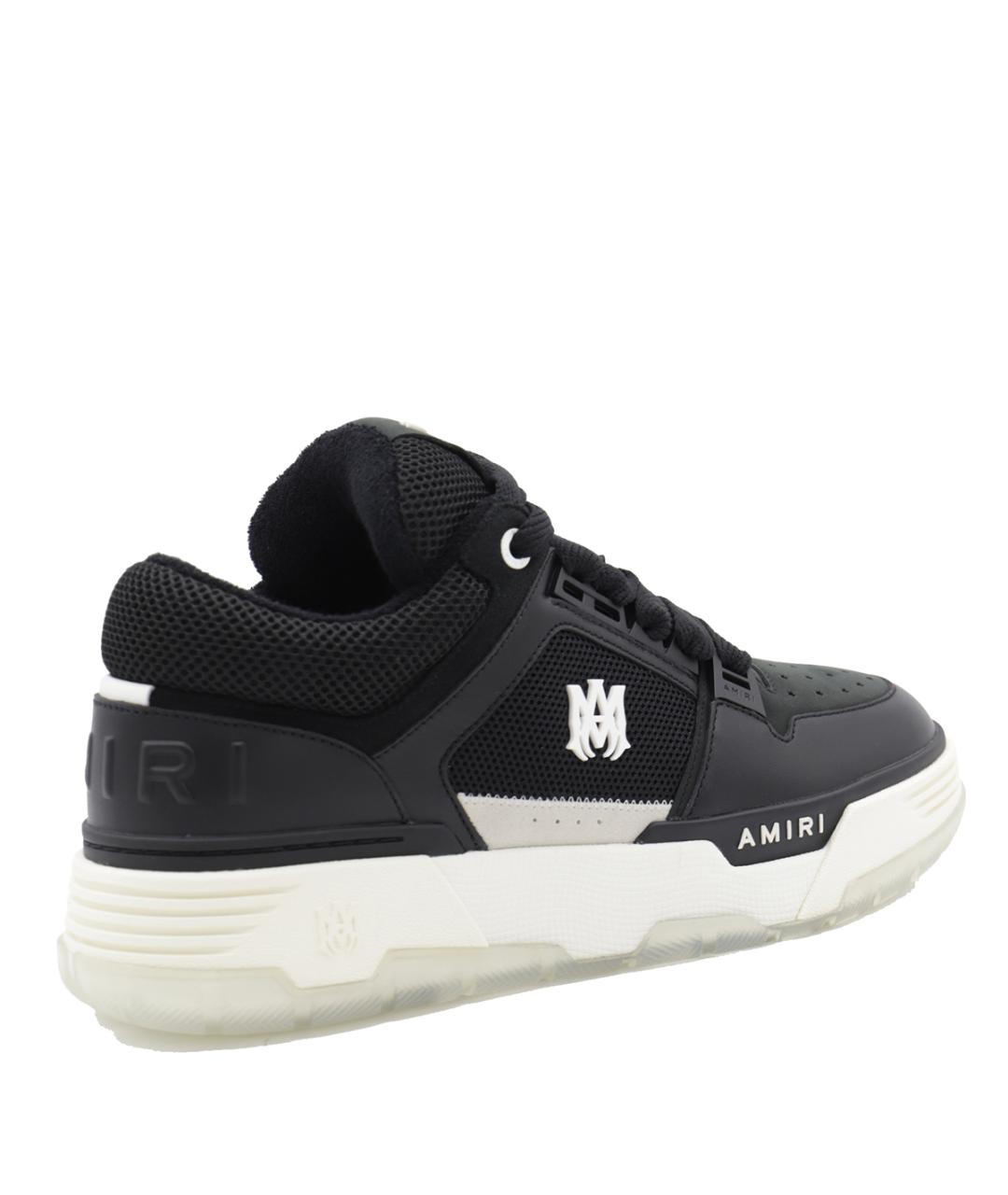 AMIRI Черные кожаные низкие кроссовки / кеды, фото 3