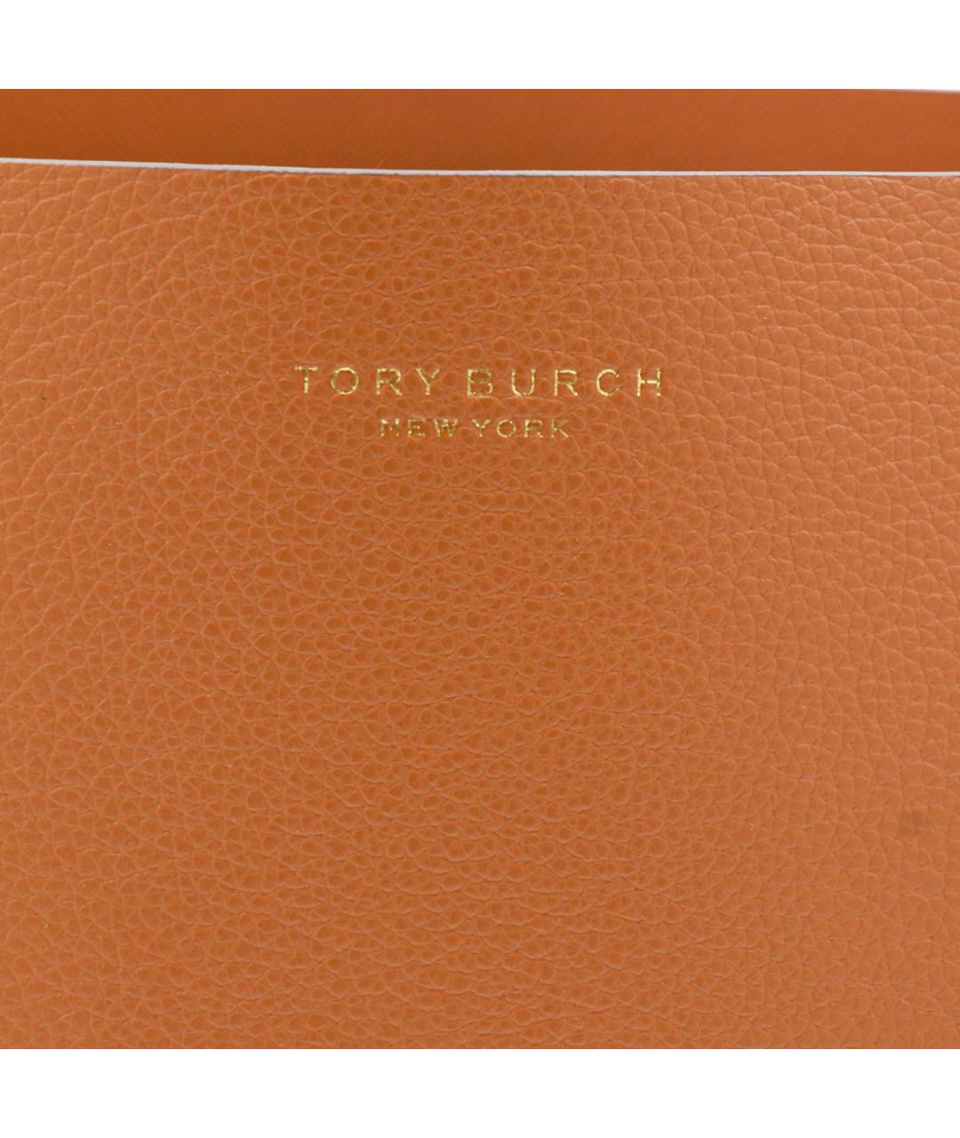 TORY BURCH Коричневая кожаная сумка тоут, фото 4