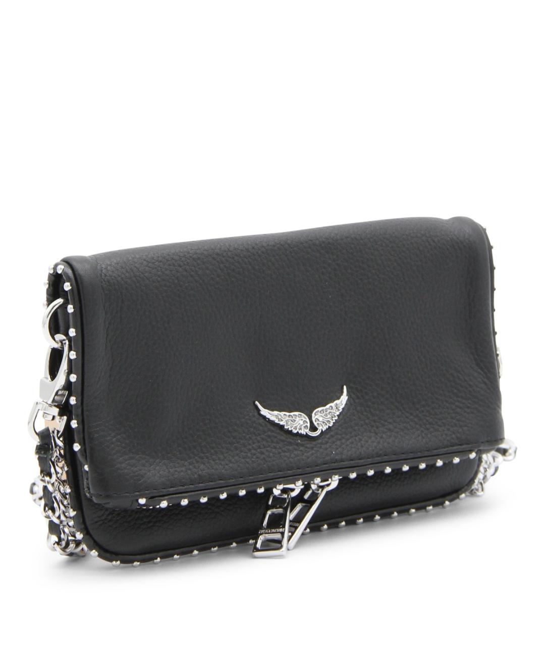 ZADIG & VOLTAIRE Черная кожаная сумка через плечо, фото 2