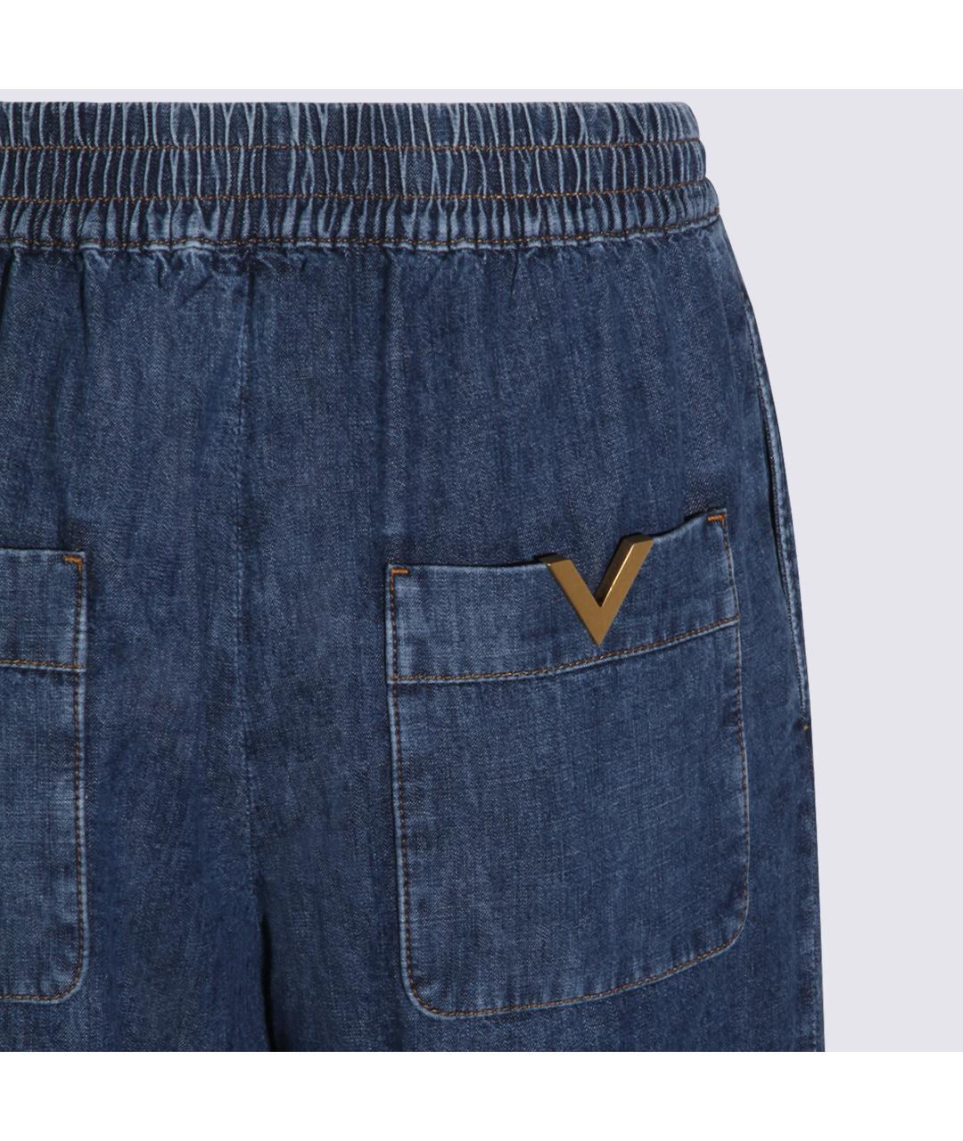 VALENTINO Синие хлопковые прямые джинсы, фото 5