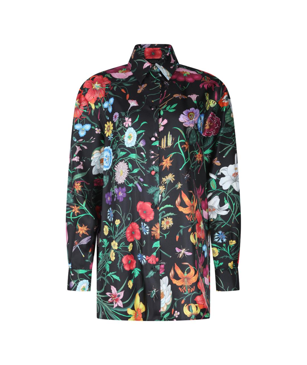 GUCCI Мульти шелковая рубашка, фото 1