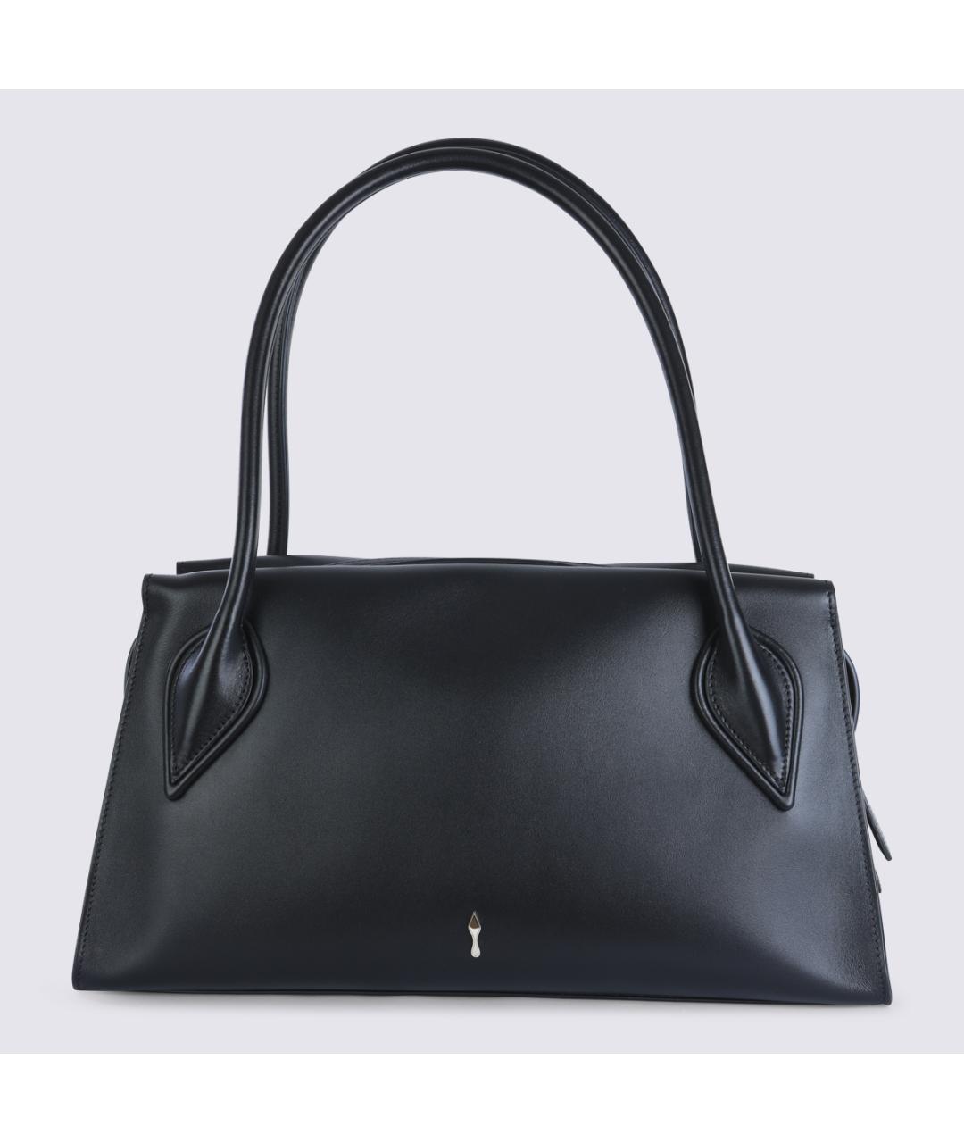 CHRISTIAN LOUBOUTIN Черная кожаная сумка через плечо, фото 2