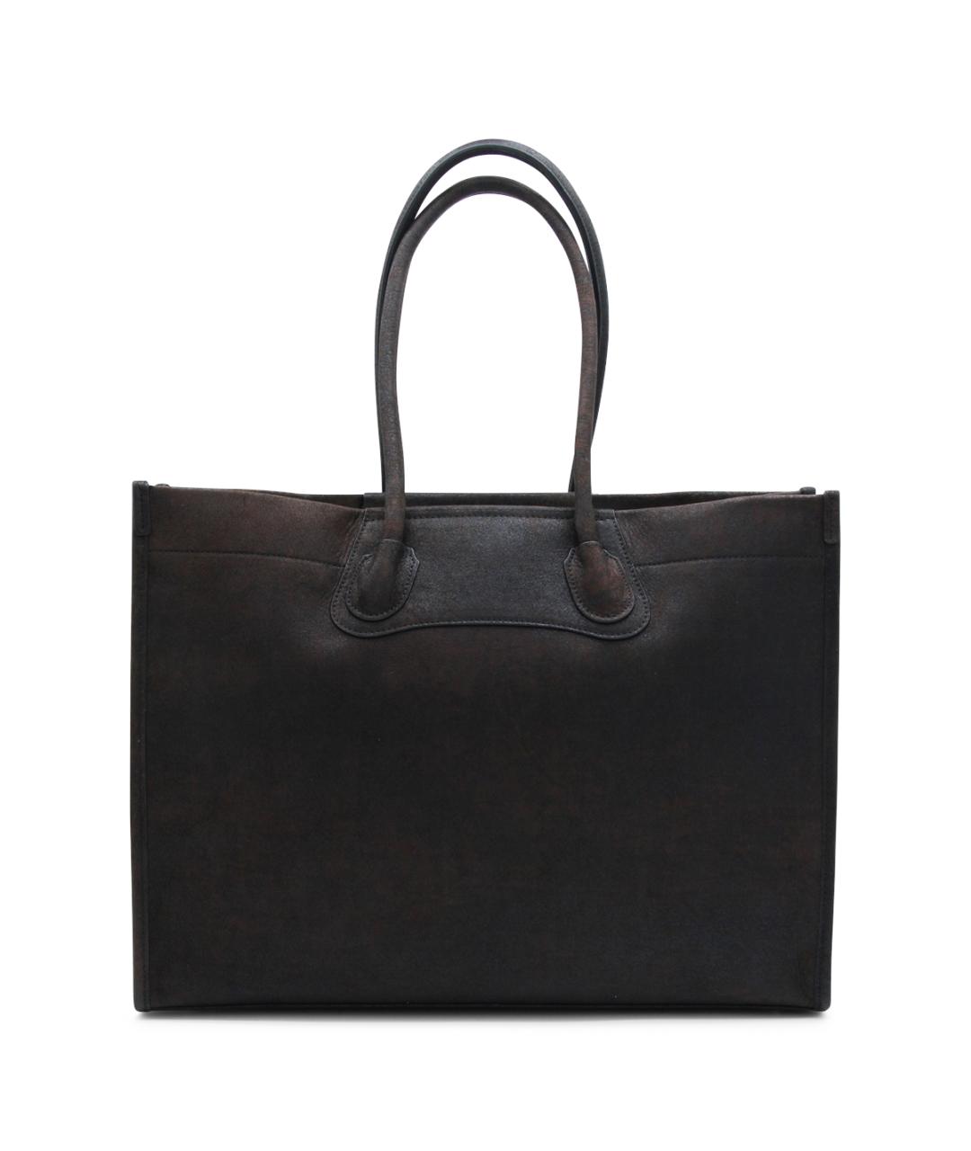 VIVIENNE WESTWOOD Коричневая кожаная сумка тоут, фото 3