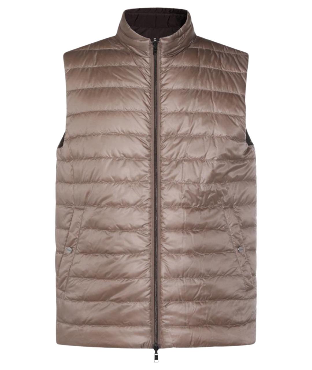 HERNO Коричневый полиамидовый жилет, фото 1