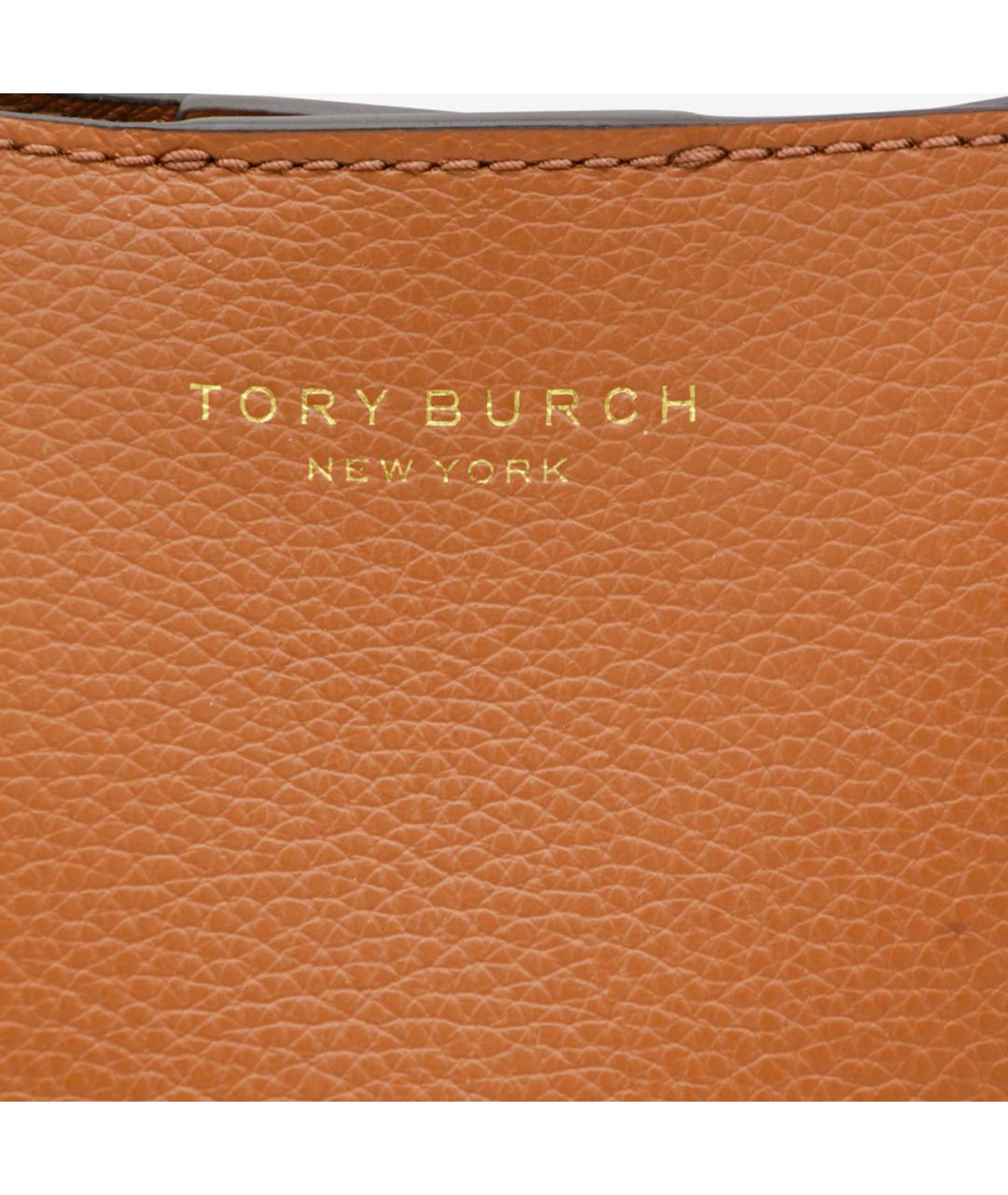 TORY BURCH Коричневая кожаная сумка тоут, фото 4