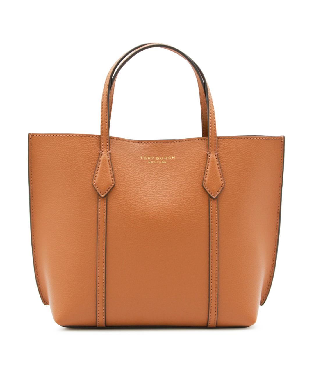 TORY BURCH Коричневая кожаная сумка тоут, фото 1