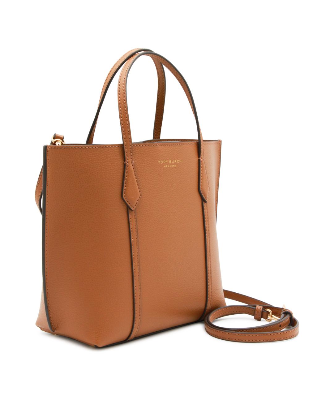 TORY BURCH Коричневая кожаная сумка тоут, фото 3